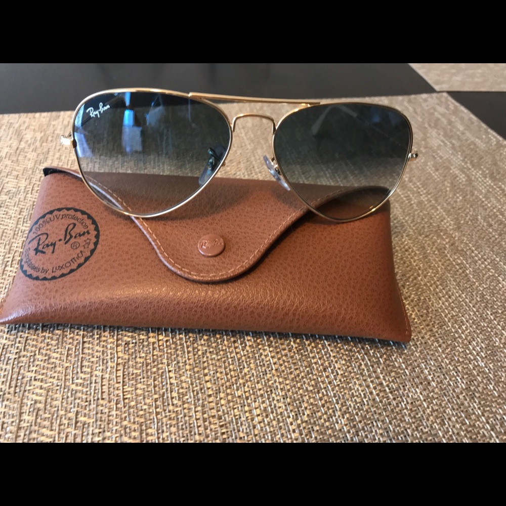 Ray-Ban Gold Blue Aviators
